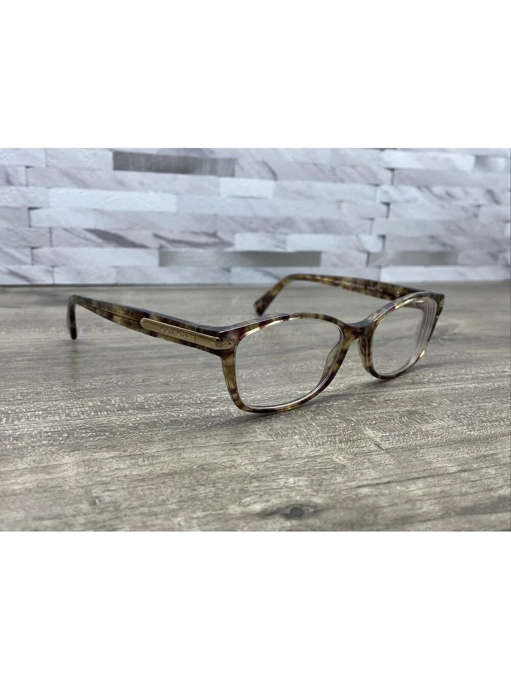 COACH Eyeglasses HC 6065 5287 Confetti Light Brown Optical 51[]17-135